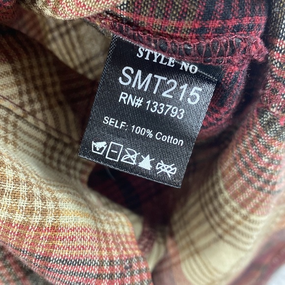 POL western button up down shirt womens S tartan plaid coastal cowgirl cotton - Picture 5 of 8